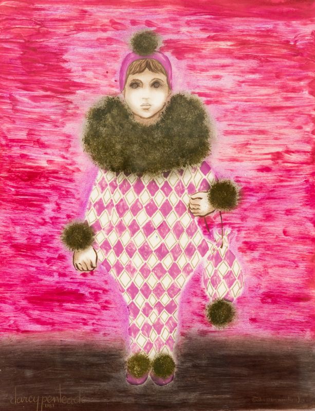 Pierrô,76x58cm, pastel sobre papel