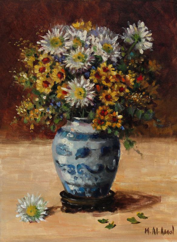 Mary Lucia Sukeich Al Assal - Vaso Branco e Azul
