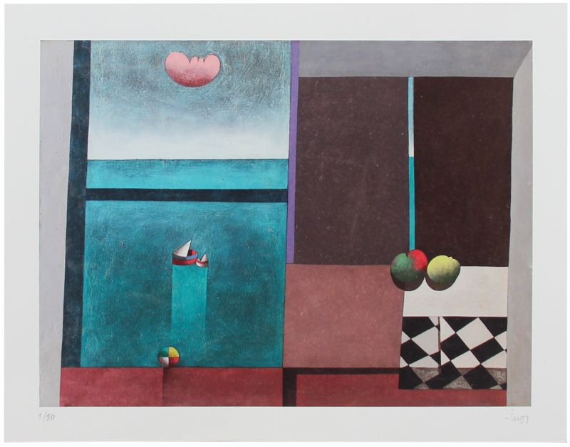 Inos Corradin - Natureza morta com marinha