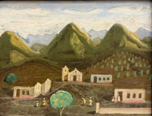 Fulvio Pennacchi - Vilarejo com Montanhas