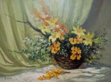 Washington Maguetas - Cesto com Flores Amarelas