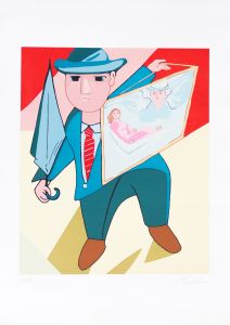 Cicero Dias - Homem com guarda-chuva